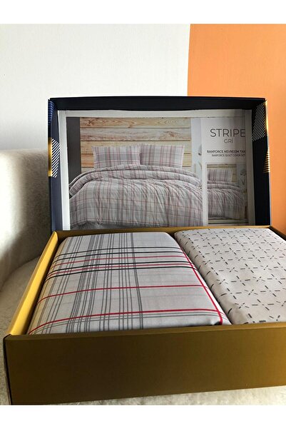 Bikaya Home New Box Double Duvet Cover Set | Sheet Without Elastic Band | Daily Use | Dowry Chest | Luxury Boxed