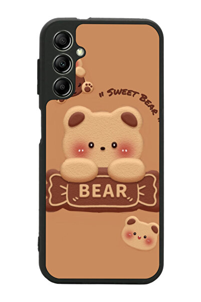 Aksel Kılıf متوافق مع هاتف سامسونج جالاكسي A34 مطبوع ، أسود غير لامع، سيليكون...