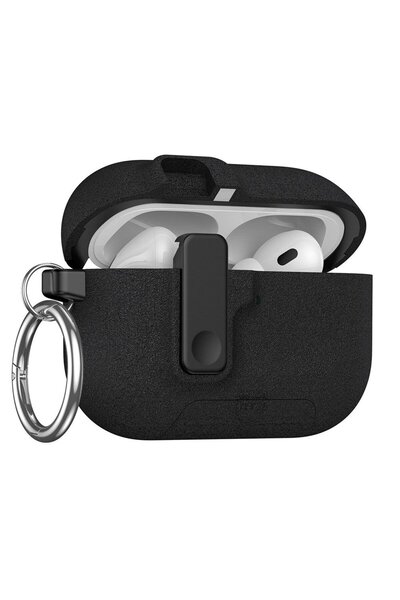 UnDePlus أبل إيربودز برو 3. حافظة متوافقة مع نيسيل مع حامل وقفل من مادة TPU الممتازة غير اللامعة