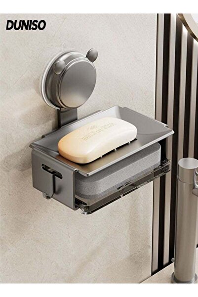 Generic Double-layer Suction Cup Soap Holder，Wall Mount Soap Dish with Sponge...