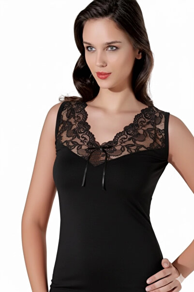 AL - KAR TİCARET Şahinler Lace V-Neck Undershirt B398