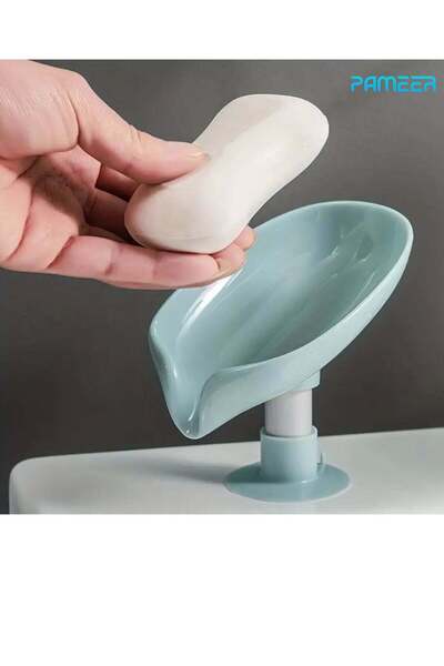 Generic Bath Soap Leaf-Shape Self Draining Soap Holder, Perforation-Free Vert...