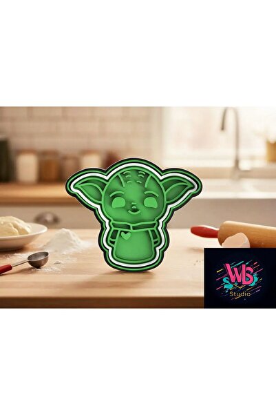 WLS studio قالب كوكيز بيبي يودا وأداة تشكيل عجينة السكر