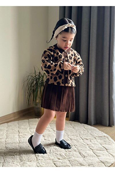 RONYPONY Girl's Knitwear Cardigan & Skirt 2-Piece Set