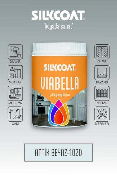 Silkcoat Viabella Yeni Nesil Dönüşüm Boyası –Mutfak Banyo Dolap Fayans Mermer...