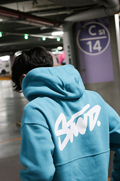 CLASSY.MODA Unisex 3 Yarn O Oversized Stwd Lettering B Printed K Hooded Sweatshirt Street Fashion Style Hoodie