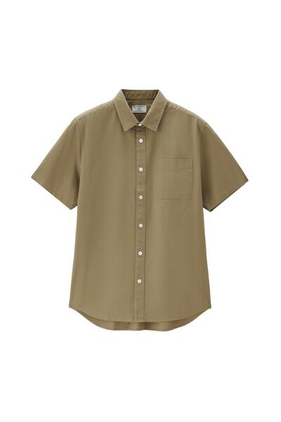 Giordano Men's Ripstop Relaxed Fit Cotton Shirt