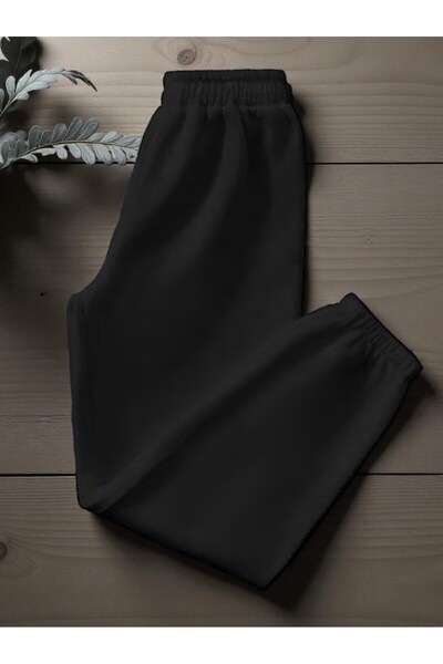 Karatopak Pantaloni de trening unisex cu interior din bumbac și elastic la pi...