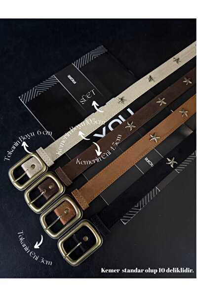 Fiori Suede Square Buckle Women's Trouser Belt with Star Accessories, Coat Belt, Shirt Belt