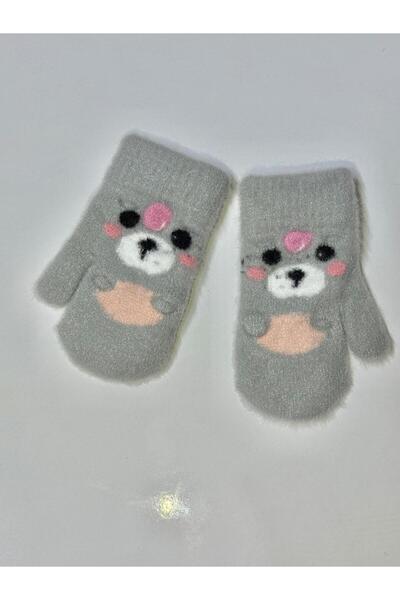 JHTshop Baby Single Finger Soft Plush Gloves Teddy Bear Patterned
