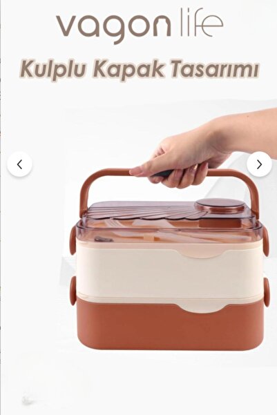 Vagonlife 2-Layer Storage Container with Steel Inside 1350 ml Pink