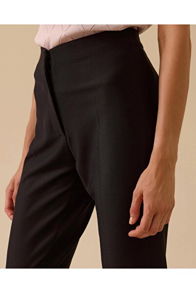 SEÇİL New Women's High Waist Leg Y Slit Full Length Trousers 10002521010039