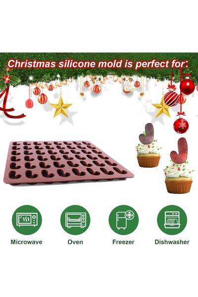 DELPI Silicone Lollipop Mold for 48 Gummies, Candies, Chocolate & Ice - Brown