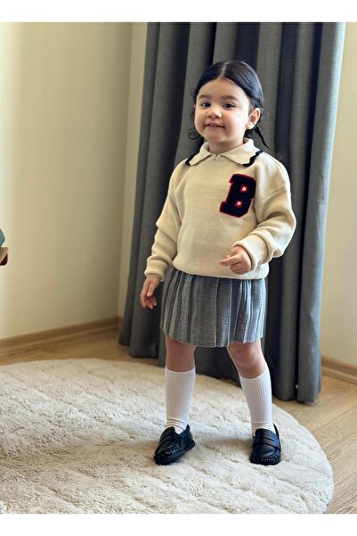 RONYPONY Girl's Knitwear Cardigan & Skirt 2-Piece Set