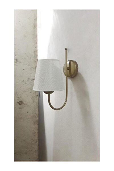 DEDE Old Style Static Painted Wall Sconce with Cream Hat Shape Looking Upwards