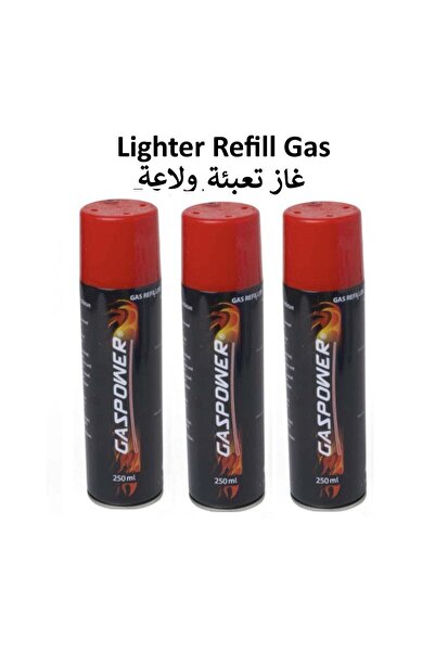 GASPOWER غاز منقى لإعادة التعبئة برؤوس فوهات مختلفة 250 مل (3 قطع)