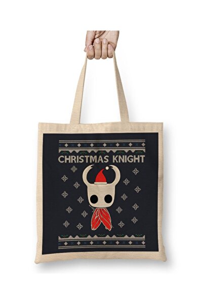 Toyaso Geantă de cumpărături cu mâner lung, din pânză albă, de Crăciun Hollow...