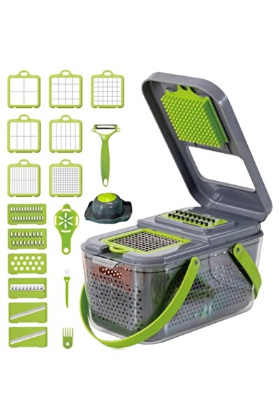 stuffix Multifunctional Grater for Fruits and Vegetables, 22 pcs, Stainless Steel Blades