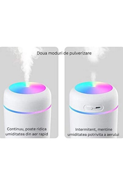 stuffix Mini Ultrasonic Air Humidifier with LED Lights, 300 ml, USB, White