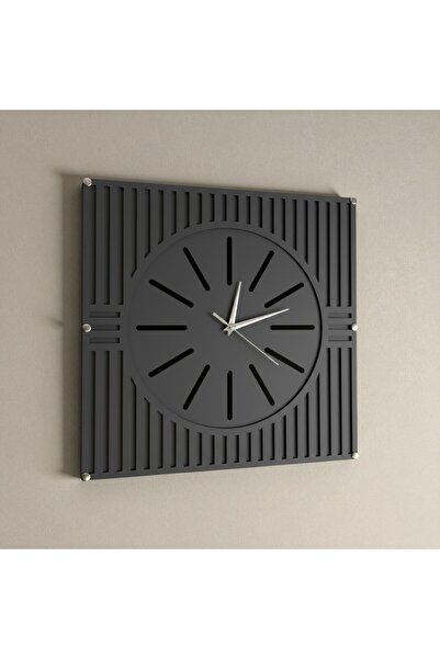 ISLA HOME ساعة حائط خشبية عصرية – تصميم زخرفي 40×40 سم، آلية صامتة، ساعة حائط...