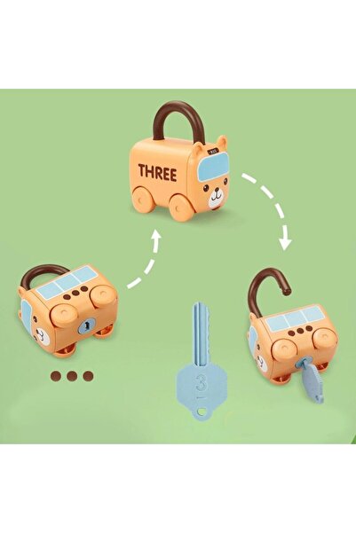 Picodino Montessori Key and Lock Set with 3 Cars — Cognitive and Motor Skills, +18 months