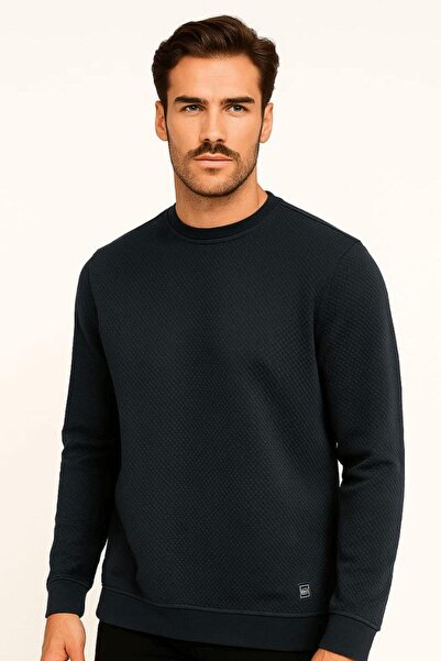 Markova Uzun Kollu Viscon Karışımlı Bisiklet Yakalı Regulear Kesim Şık Erkek Sweatshirt 746