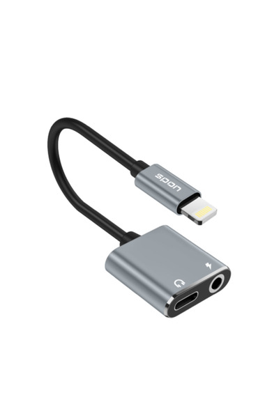 Spon iPhone Dual Adapter (Aux Audio + Charging Port)