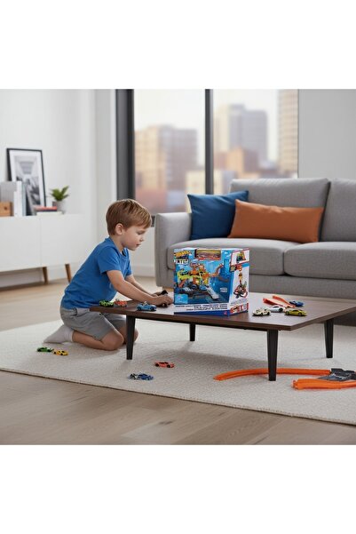 HOT WHEELS Set Joacă City - Complex Spălare Auto cu Accesorii Interactive pentru Mașinuțe