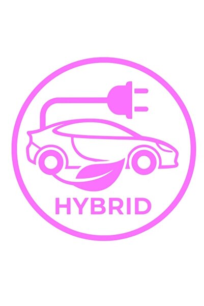 Oracal Decorative car sticker, waterproof and sun-resistant, Hybrid Car, 18cm, pink