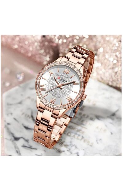 Curren 9084 Original Brand Stainless Steel Band Wrist Watch For Women With Box