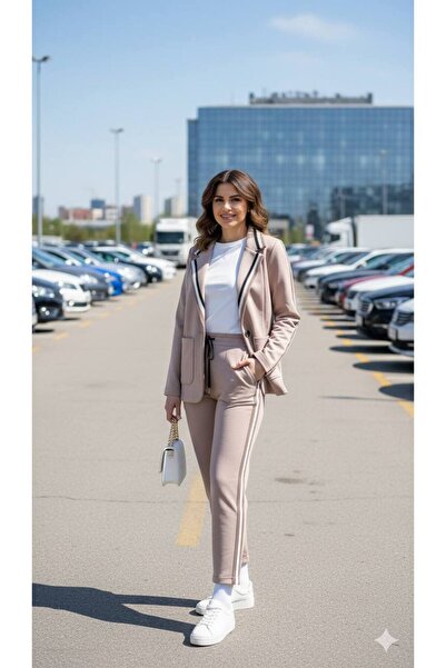 Little White Fashion Kadın Spor Ceketli iki iplik Eşofman Takım