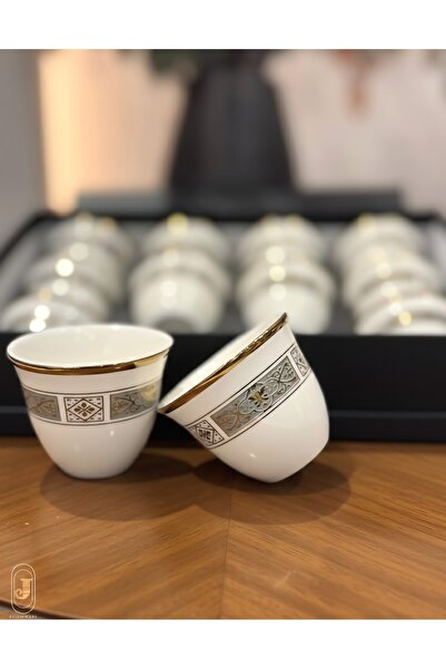 aljahwari Saudi ceramic coffee cups, set of 12 pieces