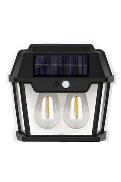 stuffix Lampă solară de perete vintage cu 2 LED-uri, senzor de mișcare, 8m, 3...