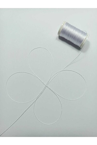 Eskişehir hobi sanat 0.3 mm 50 Meters Rosary Cord Optical White Color