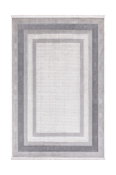 Koza Arven 20258D Gri – Modern Çizgili Leke Tutmaz Soft Halı