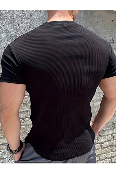 By Sevilen Collection Ανδρικό μπλουζάκι με κοντό μανίκι με λαιμόκοψη