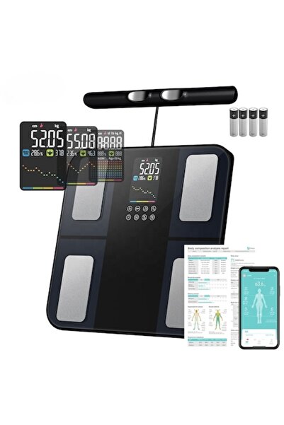 Wanty Cantar Corporal Inteligent Profesional Wanty®, LCD Display, 18 Indici Corporali,