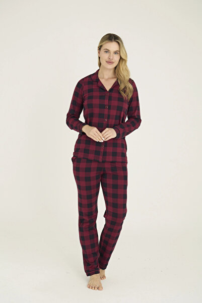 ALFA AKSESUAR 03 9209-K Women's Apaj Collar Pajama Set