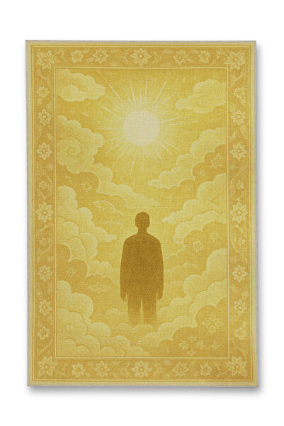 Rugs Modern Halı Mosso Yellow Themed Silhouette Patterned Woven Base Modern D...