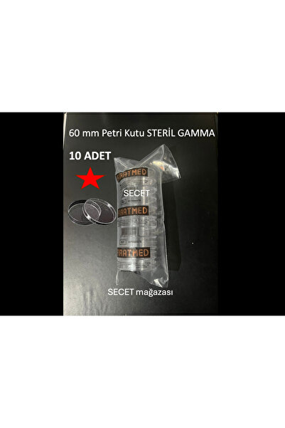 Fıratmed 60 mm Gamma Steril Plastik Petri Kabı ( 10 Adet/pk )