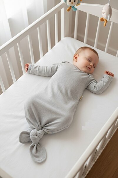 Butik Organic Gots Certified Cotton Unisex Long Sleeve Sleeping Bag with Gloves