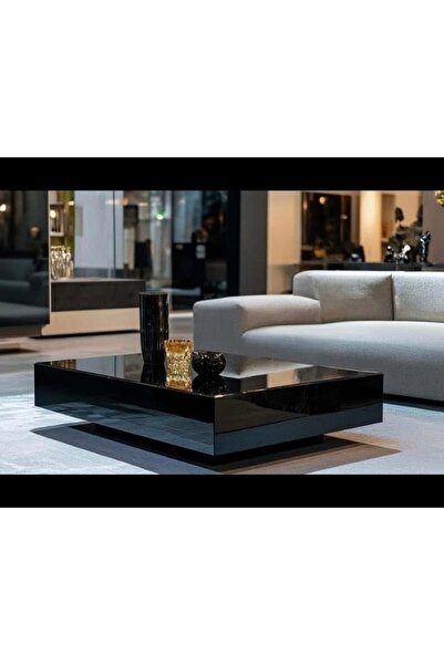 LUXURY VİLLA LUXURY KOMPLE SİYAH CAMLI ORTA SEHPA 60X90 YÜKSEKLİK 30CM