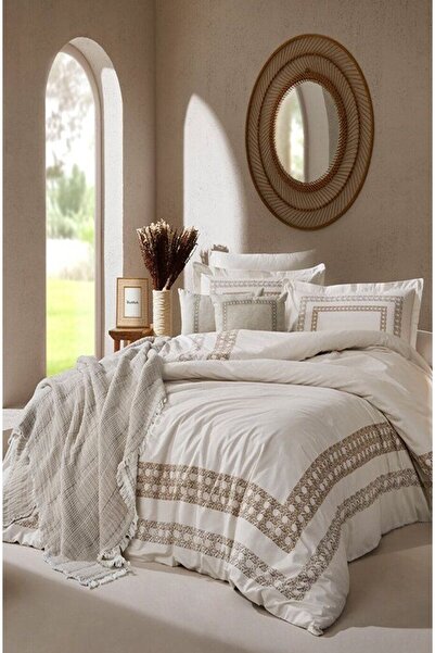 Özdilek Frame Model Double Size Sheet Elastic Duvet Cover Set