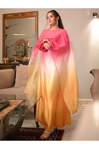 MYSMAR Pink Satin Silk Top Bottom Dupatta - BPK1016 | Pink