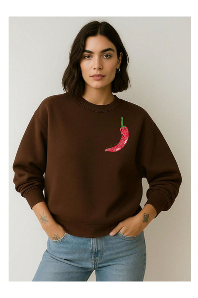 Tubinyoo سترة ميني ريد بيبر مطبوع ذات ياقة دائرية وثلاثة خيوط