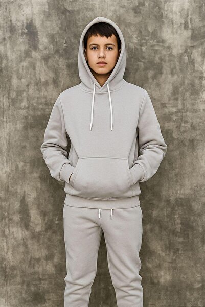 ESKİŞEHİR YUMURCAK Children's Three-Stringed S Fleece-Lined Tracksuit Set