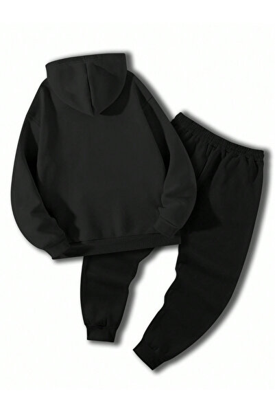 LAVİTTA False Written Black Unisex Tracksuit Set