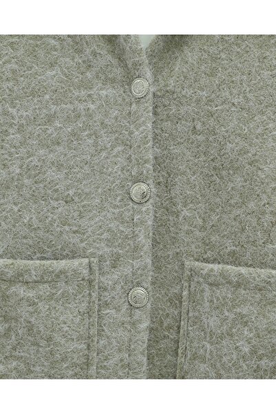 Modamorfo Hooded Buttoned Pocketed Bearded Cap -Stone