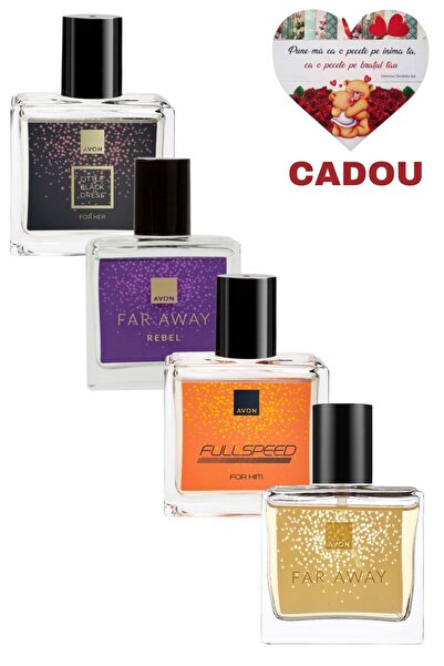 AVON Set Little Black Dress Eau de Parfum, Far Away Rebel, Full Speed Eau de Toilette, Far Away Eau de Parfum