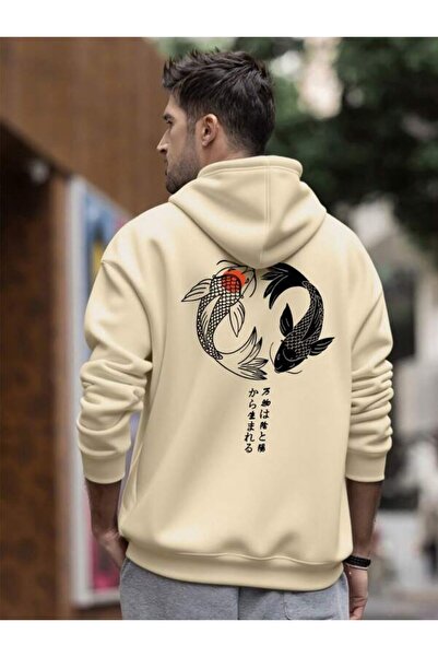LAVİTTA Koi Fish Double Printed Unisex Oversized Hooded Hoodie